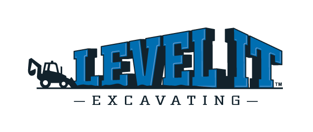 Level It excavating logo design