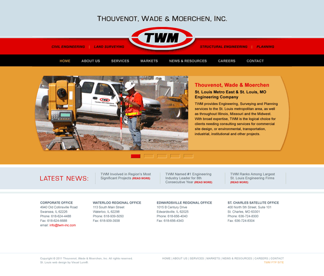 St. Louis Web Design for St. Louis Metro East engineering firm