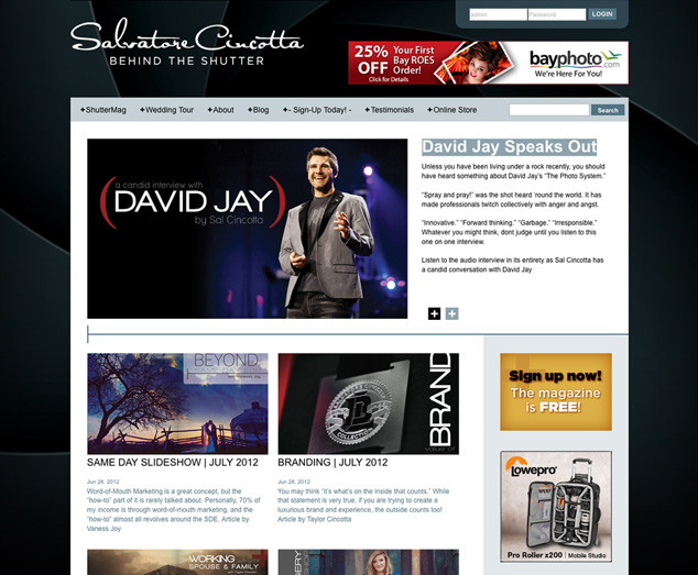 Behind the Shutter website design