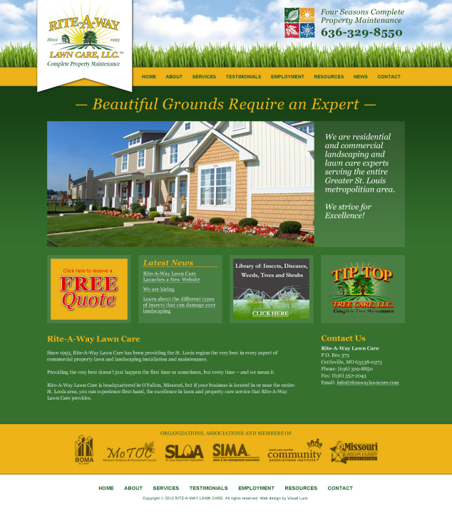 St. Louis landscaping web design