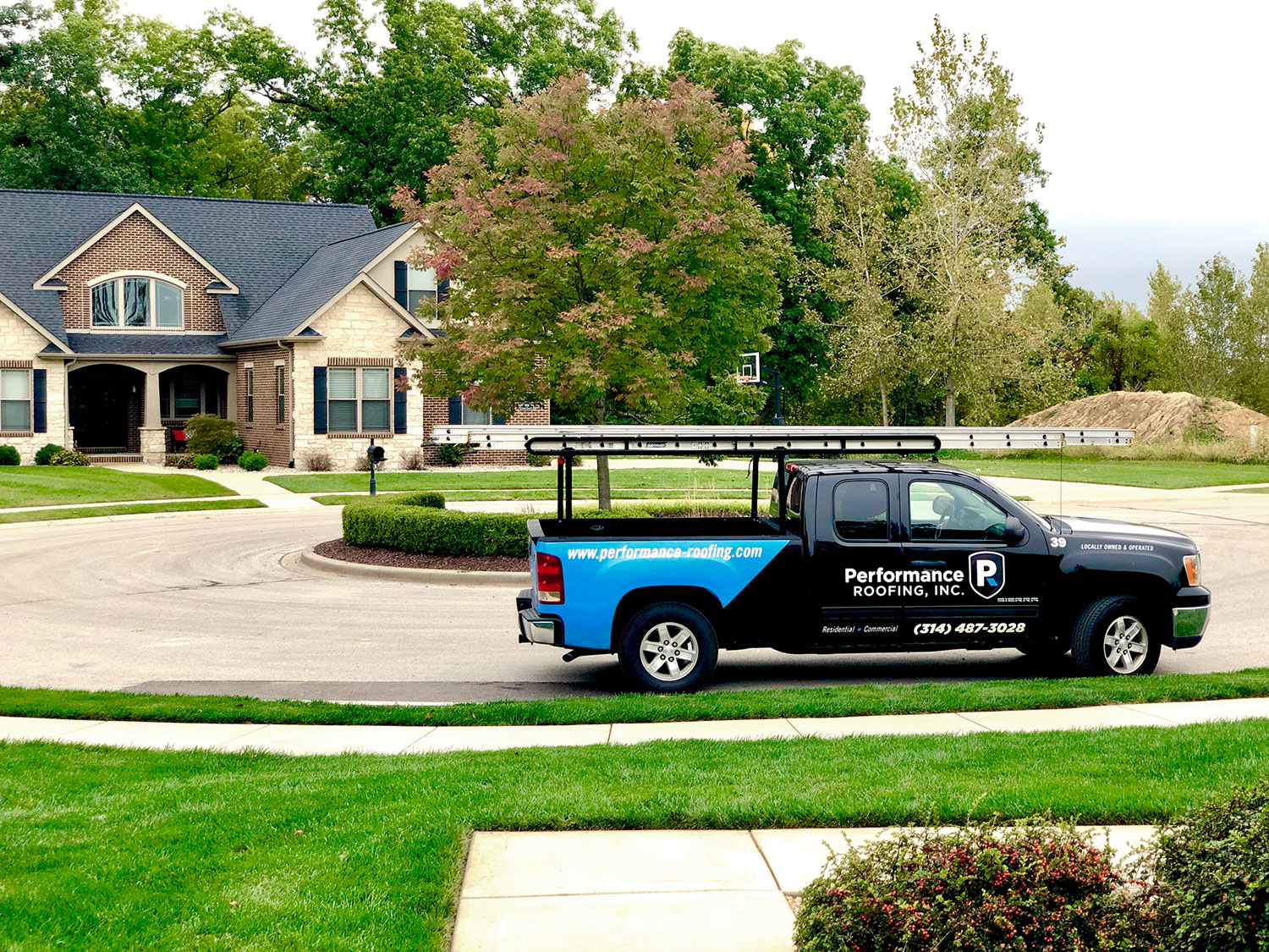 Performance Roofing truck graphic wrap 2