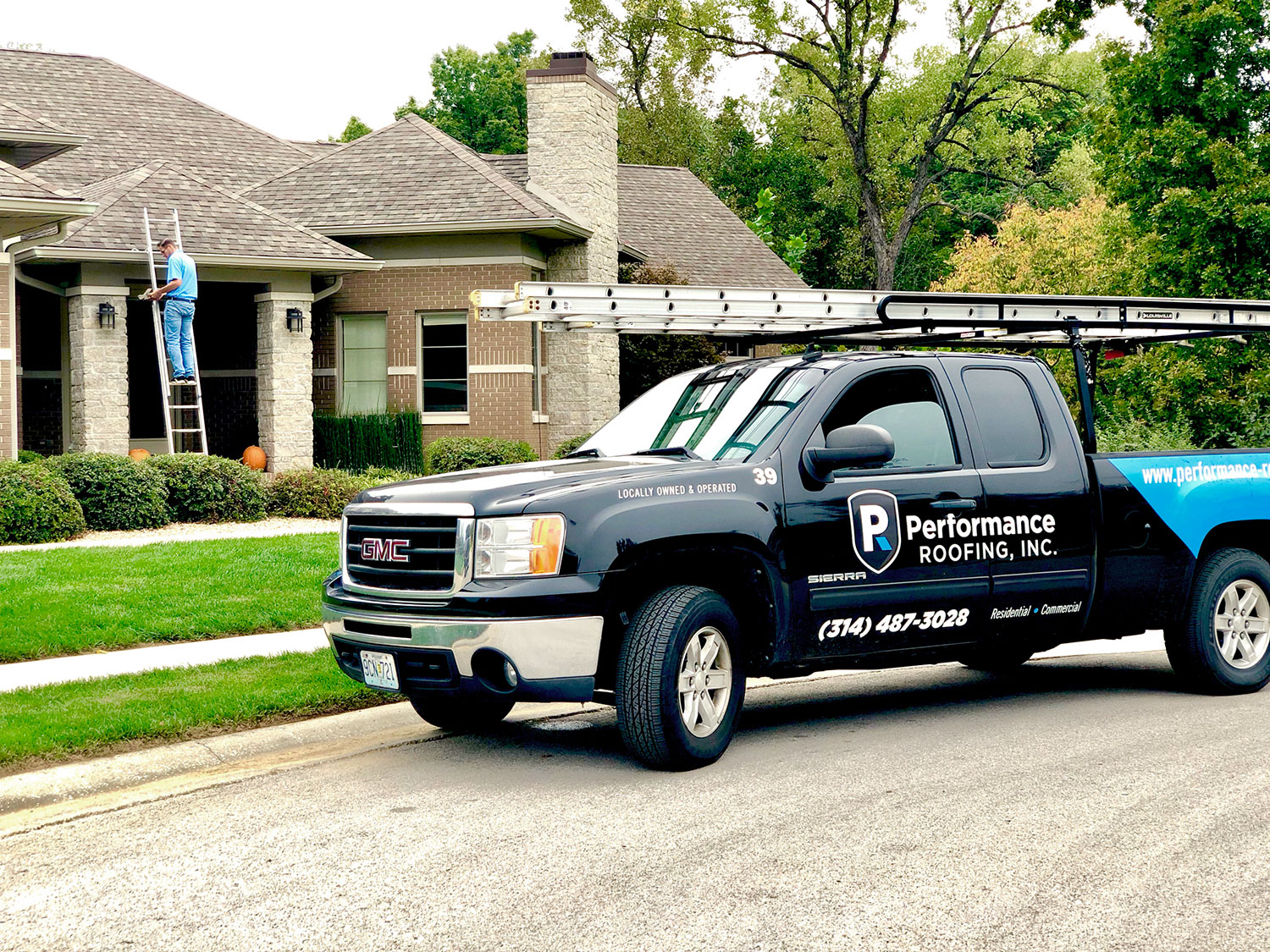 Performance Roofing truck graphic wrap 3