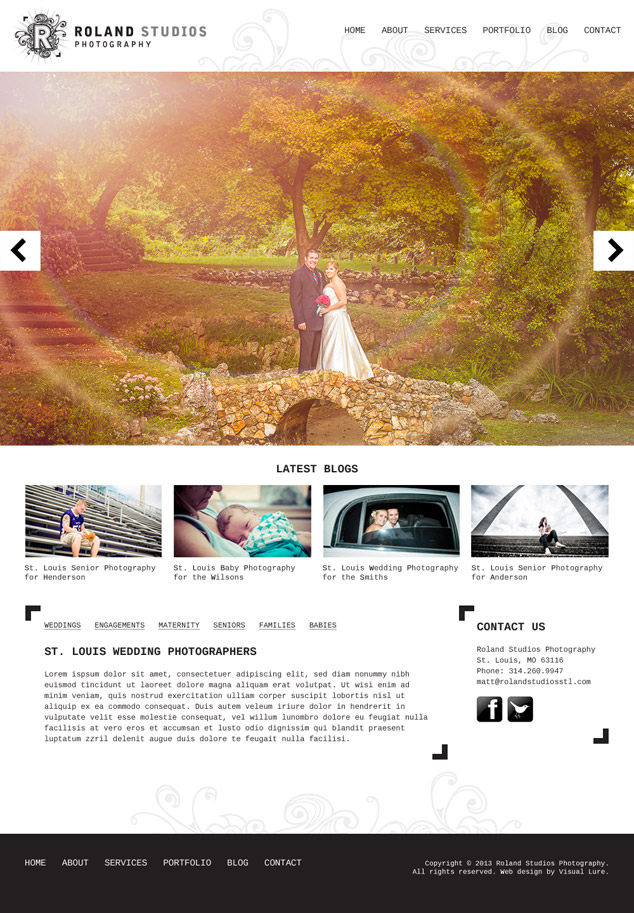 Custom WordPress Web Design for St. Louis Photography Studio - Visual Lure