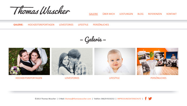 Custom WordPress Web Design gallery for German photographer