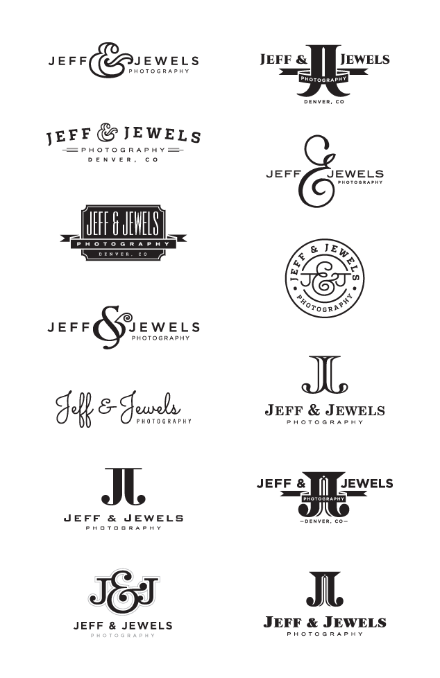 initial photography logo design options we provided