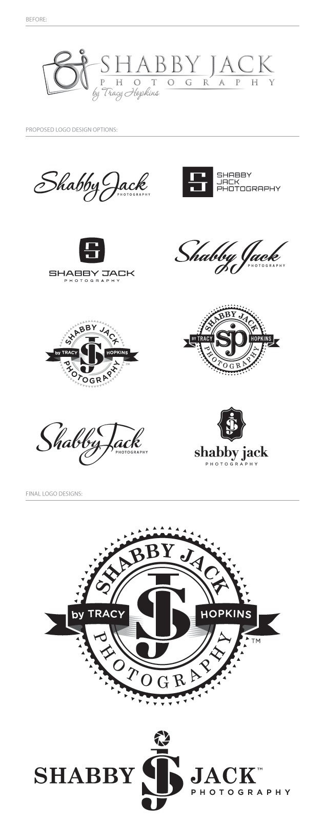 photographer logo design for Shabby Jack Photography