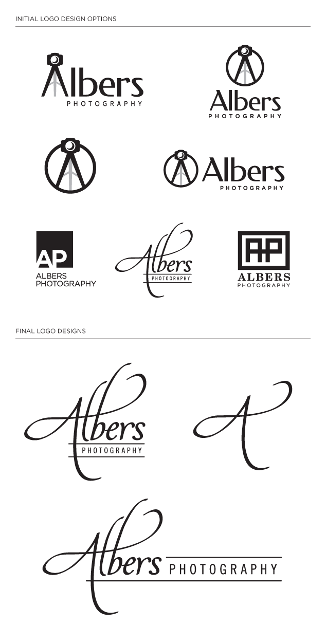 St. Louis logo design for Albers Photography in Wildwood, MO