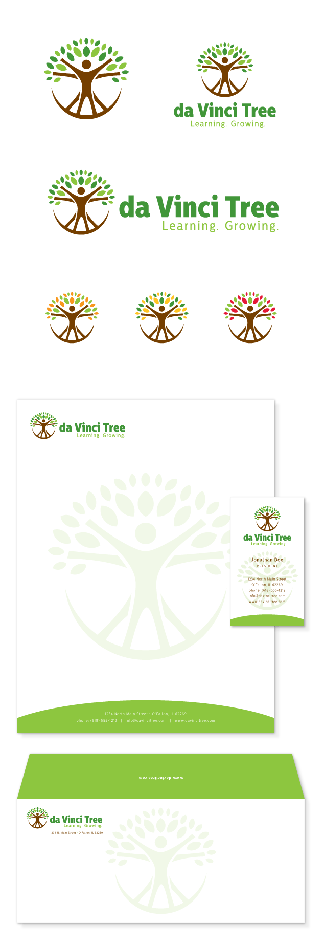 logo design, branding & identity design for da Vinci Tree