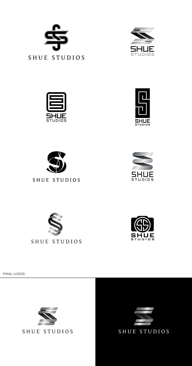 shue studios photography logo design