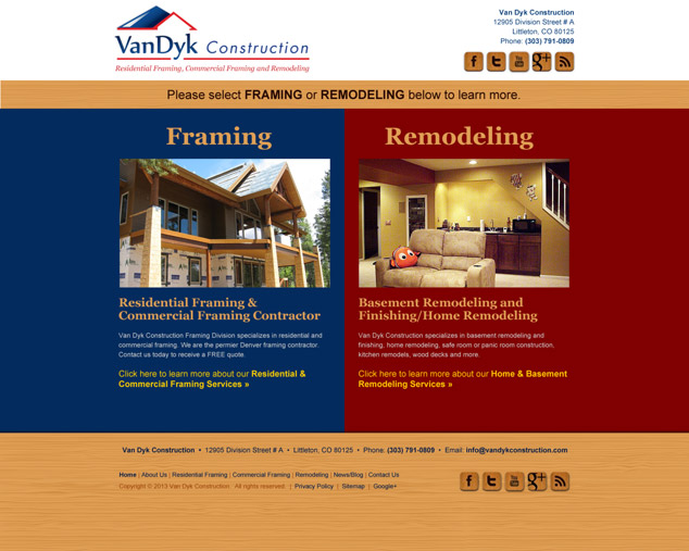 construction wordpress web design