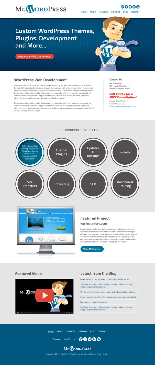 wordpress web design for colorado developer