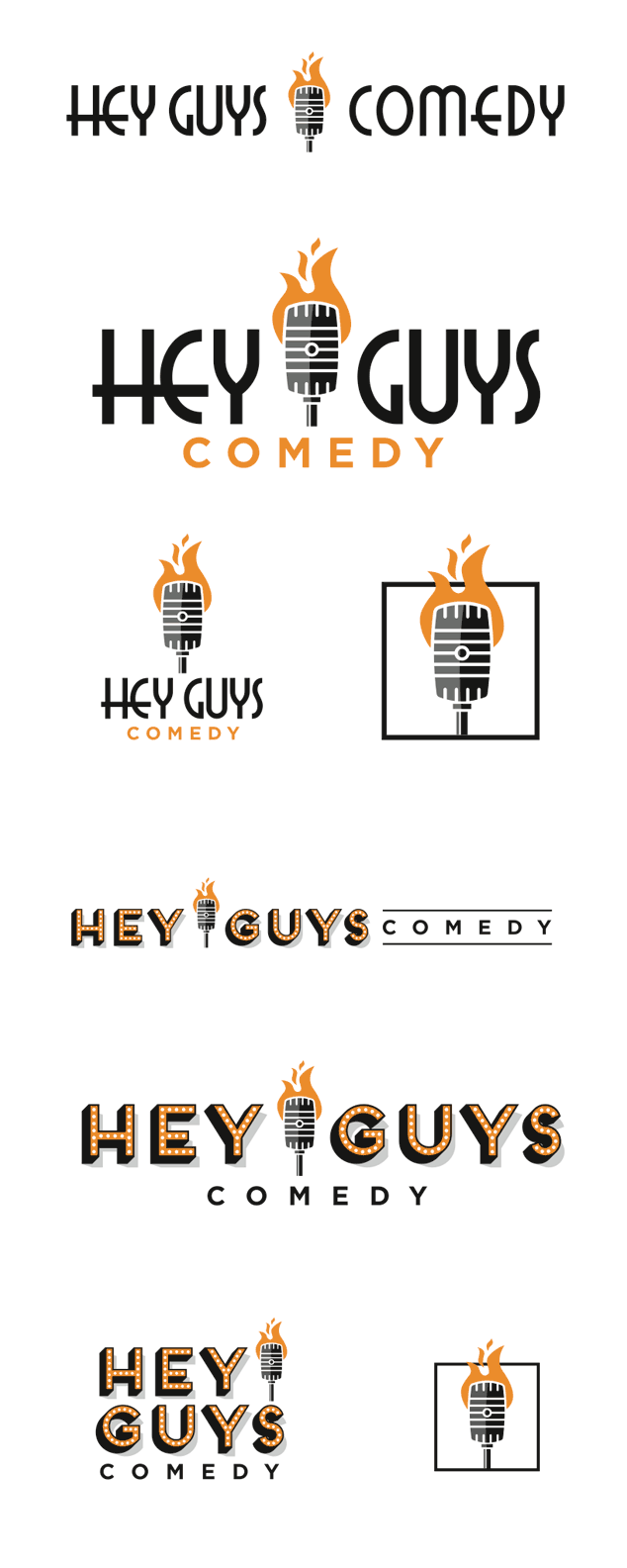 Hey Guys Comedy final 2 logo design options