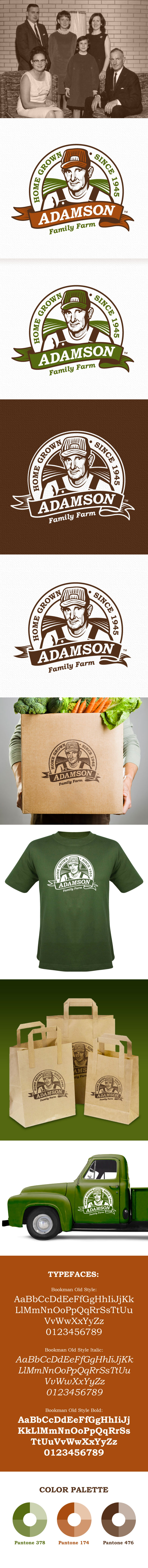 Adamson Family Farm logo design & branding