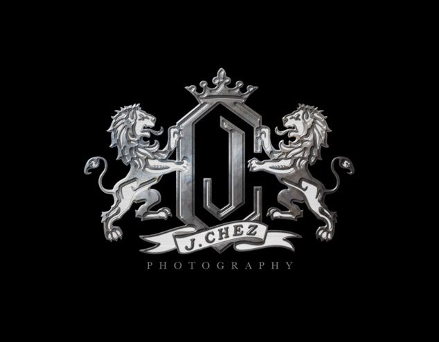 J. Chez Photography Logo Steel effect