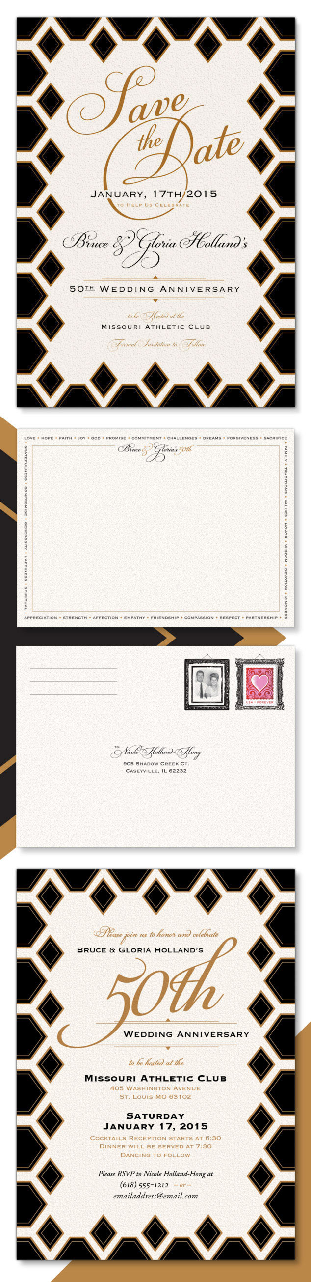 50th Wedding Anniversary Invitations