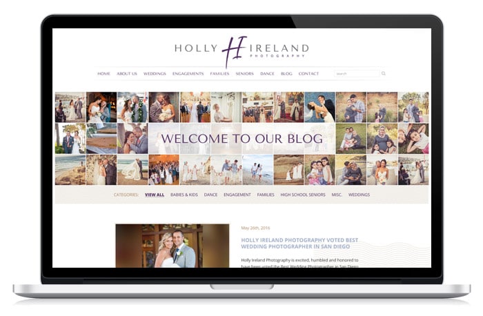 Holly Ireland Website Re-Design