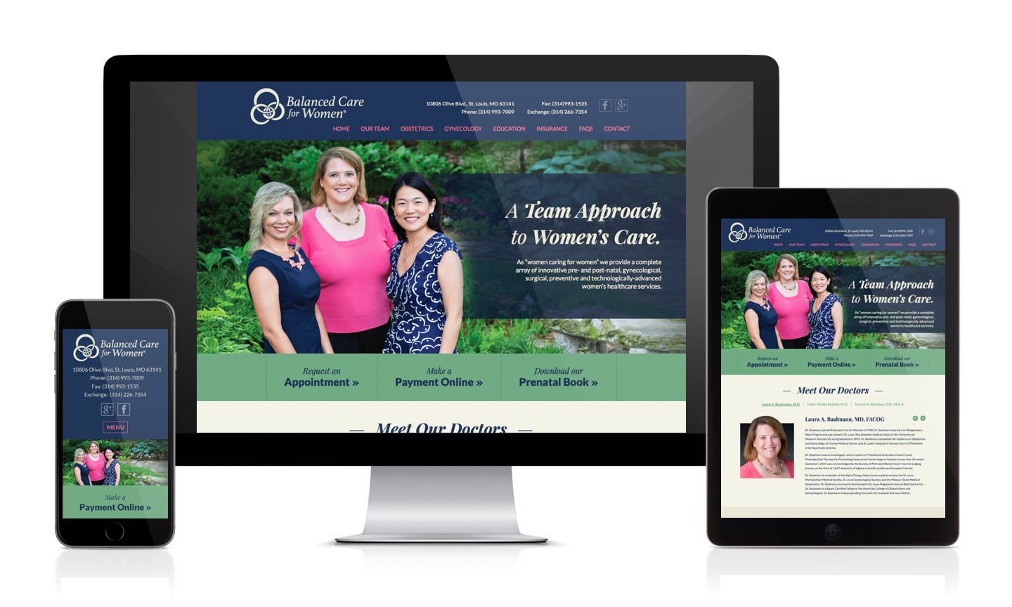 WordPress website Balanced Care for Women