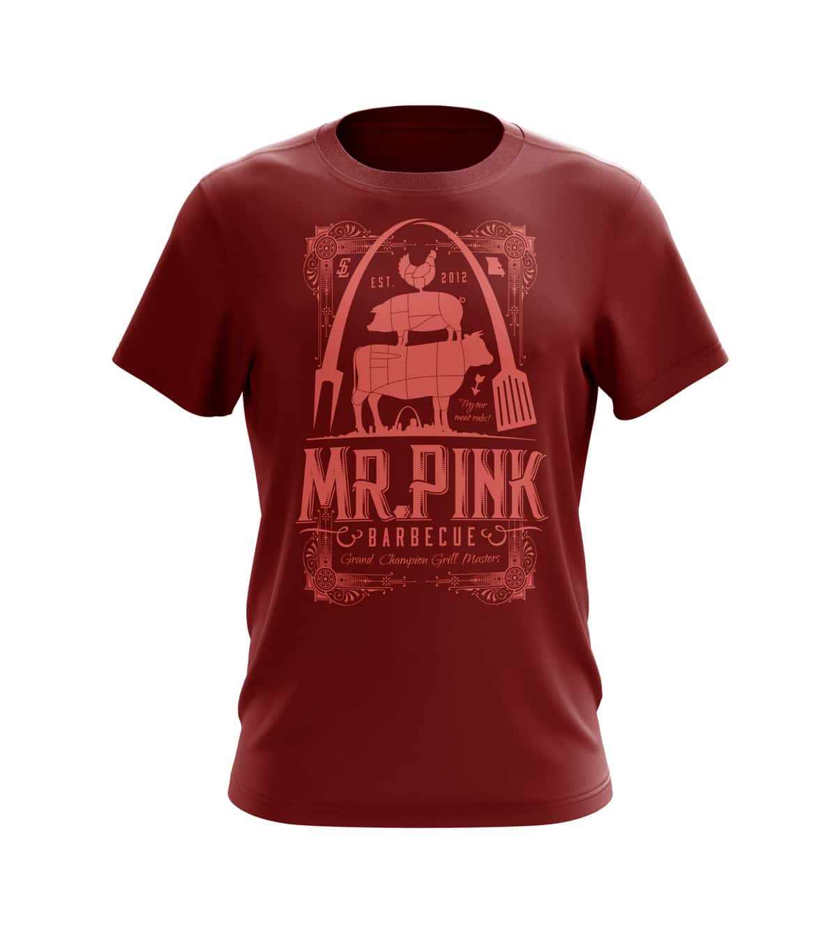 Mr. Pink Vintage T-shirt Design