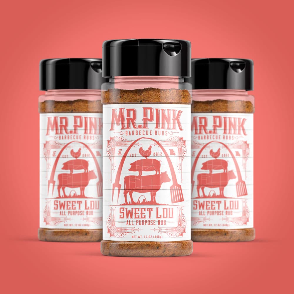 Sweet Lou BBQ Rub packaging design