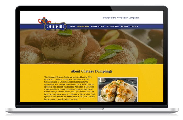 Chateau Dumplings Website