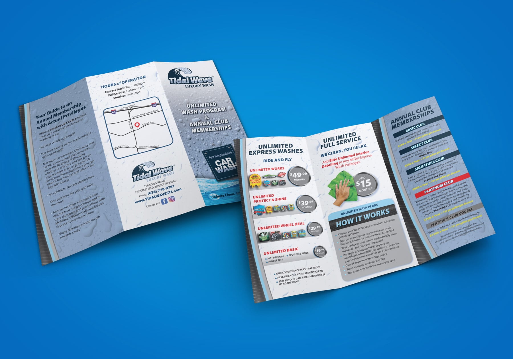 Tidal Wave Trifold Brochure design