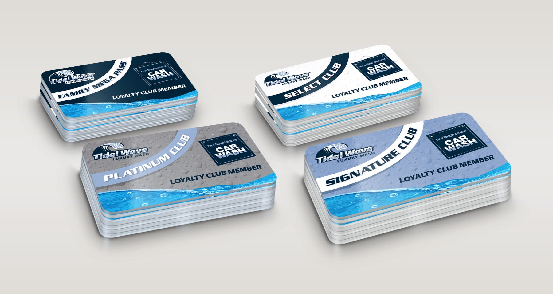 Tidal Wave Loyalty Card designs