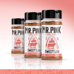 Mr. Pink Sweet Lou BBQ Rub branding