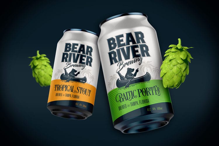 Bear River Brewing branding design package