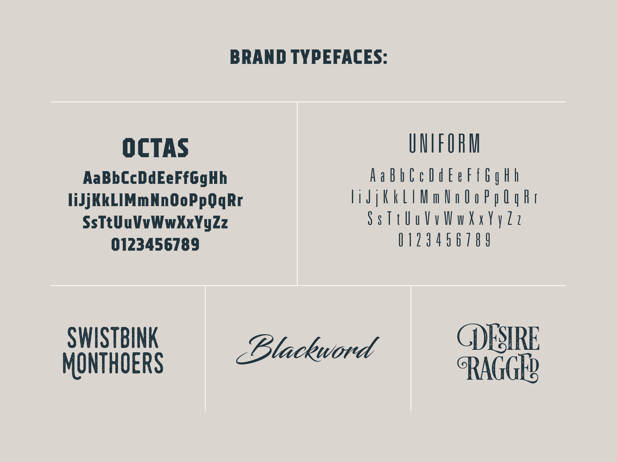 Bear River Brewing branding typefaces