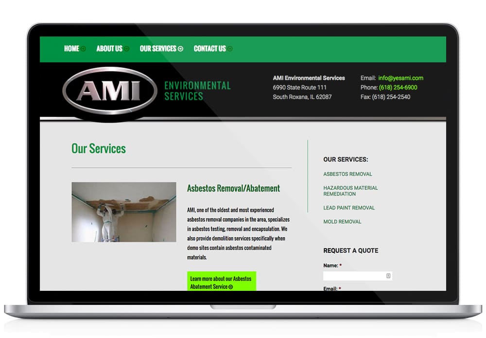 AMI web design laptop