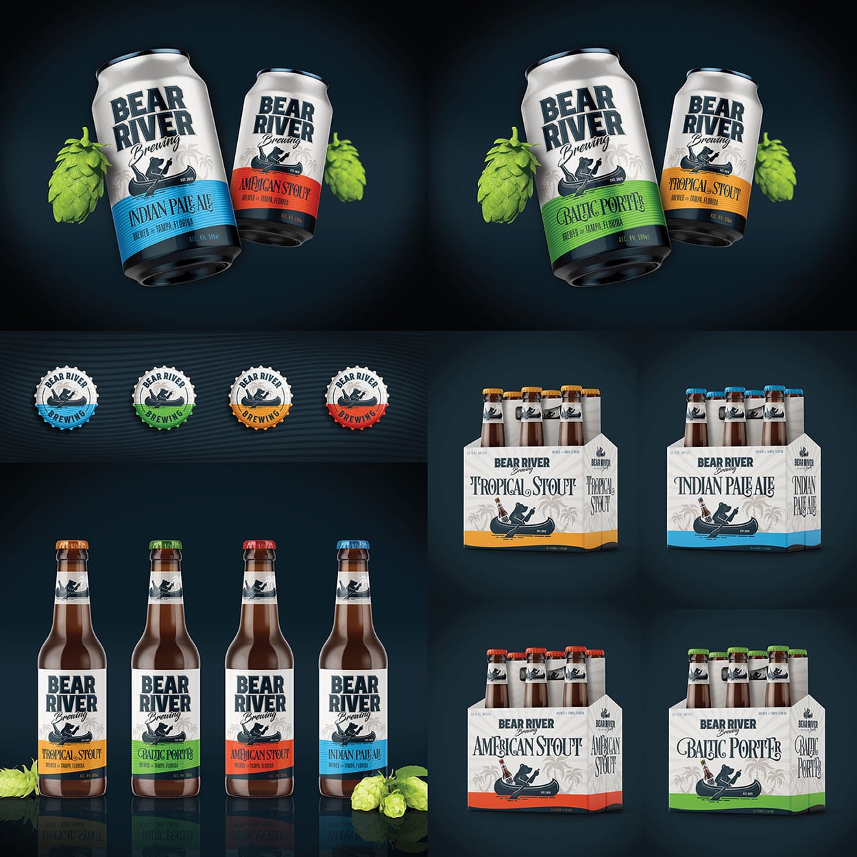 Bear River Brewing Packaging Design