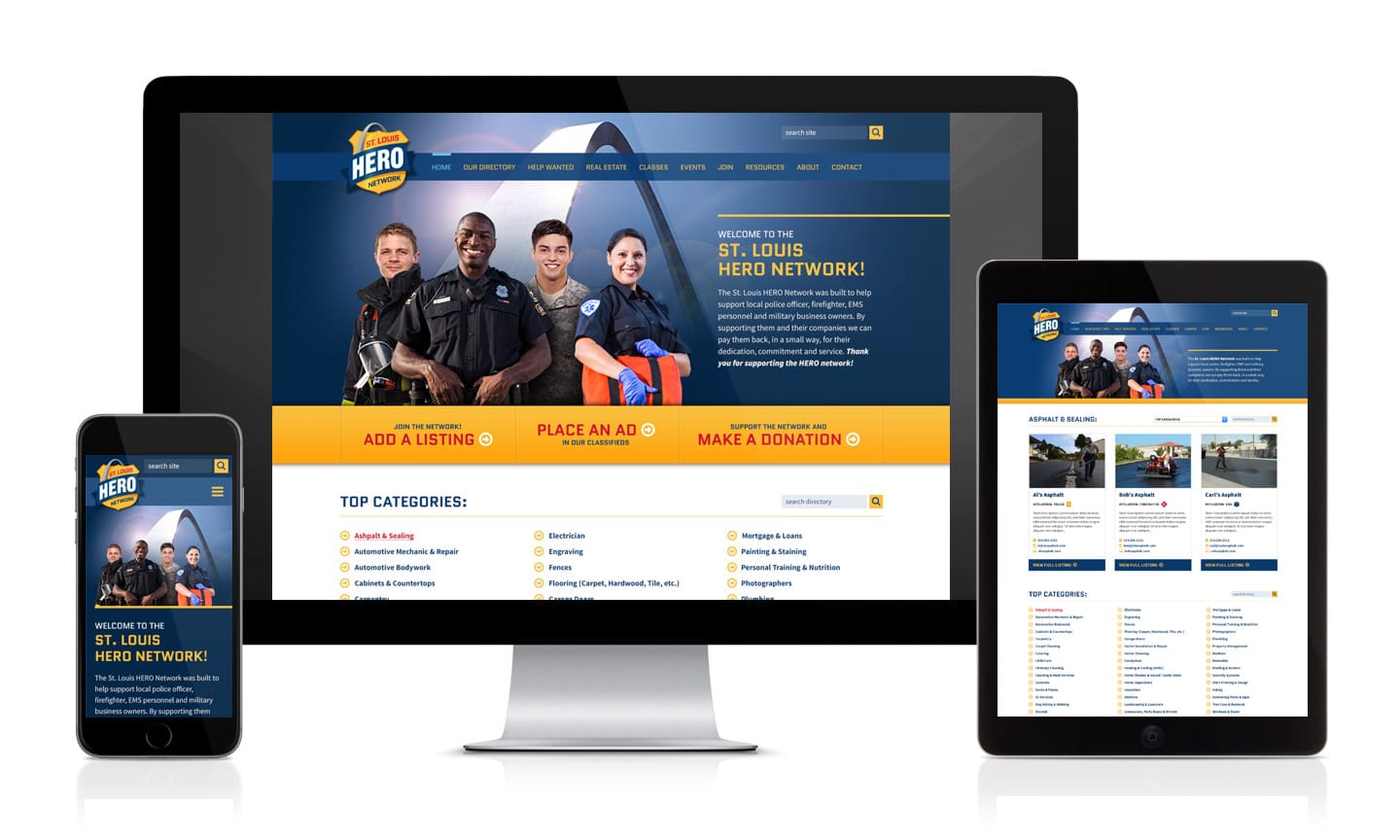 STL Hero Network Responsive Website