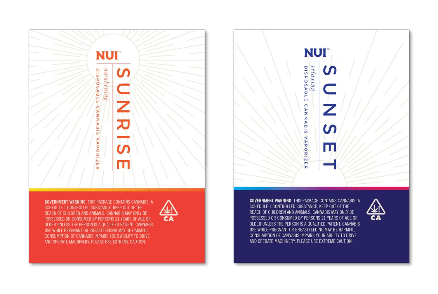 NUI packaging design, full label 2