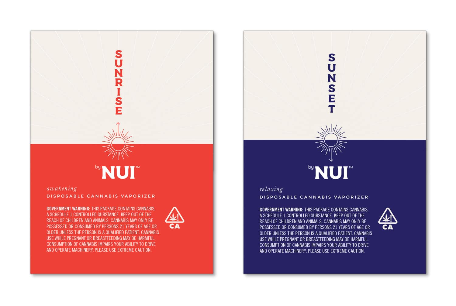 NUI packaging design, full label 3