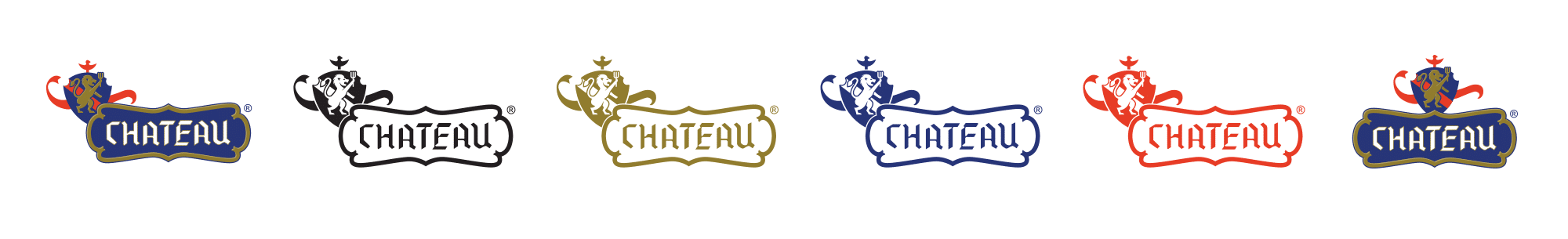 Chateau logo design upgrade lockups