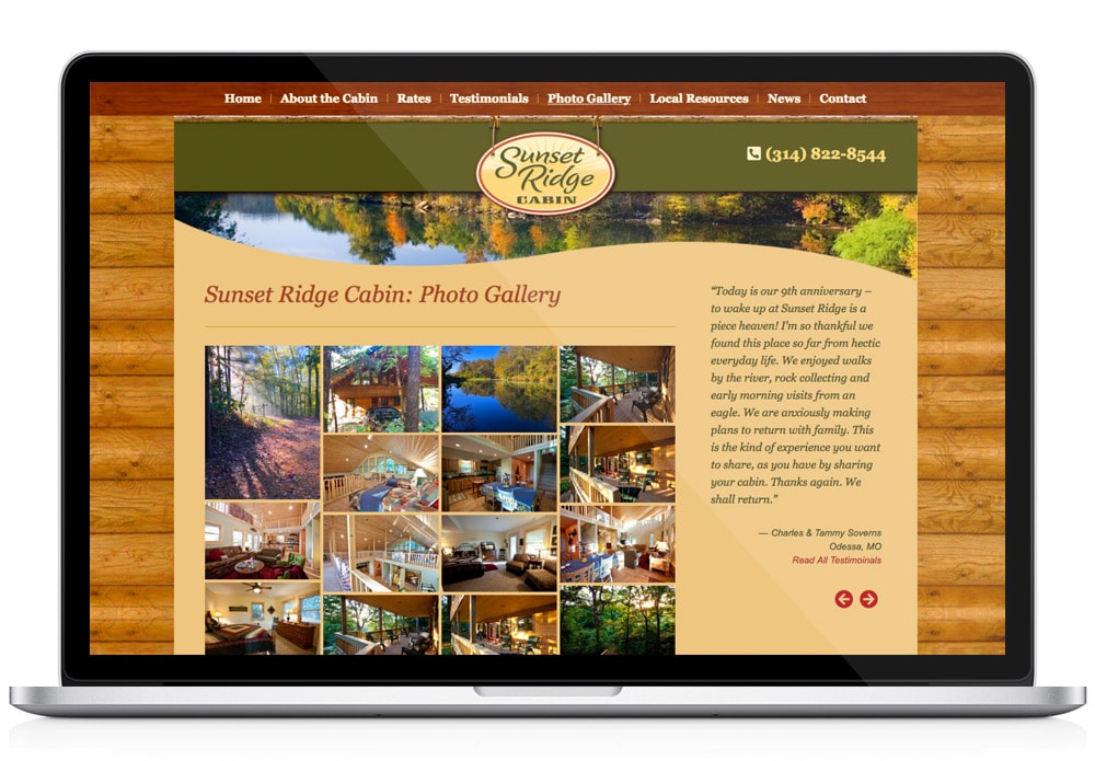 Sunset Ridge Cabin Website gallery