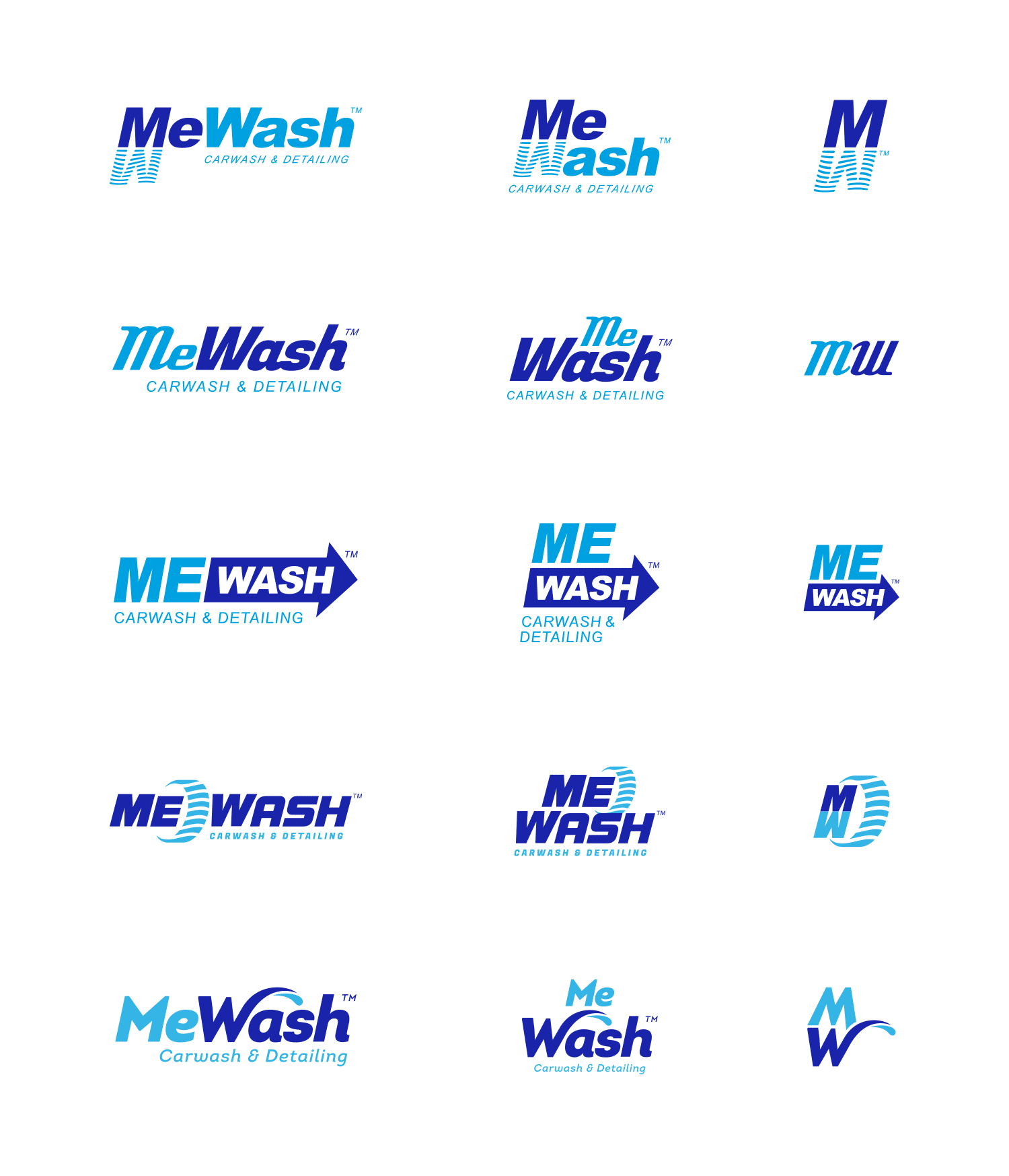 MeWash initial logo options