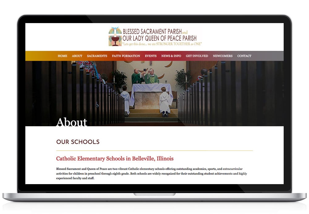 BellevilleCatholic.com web design