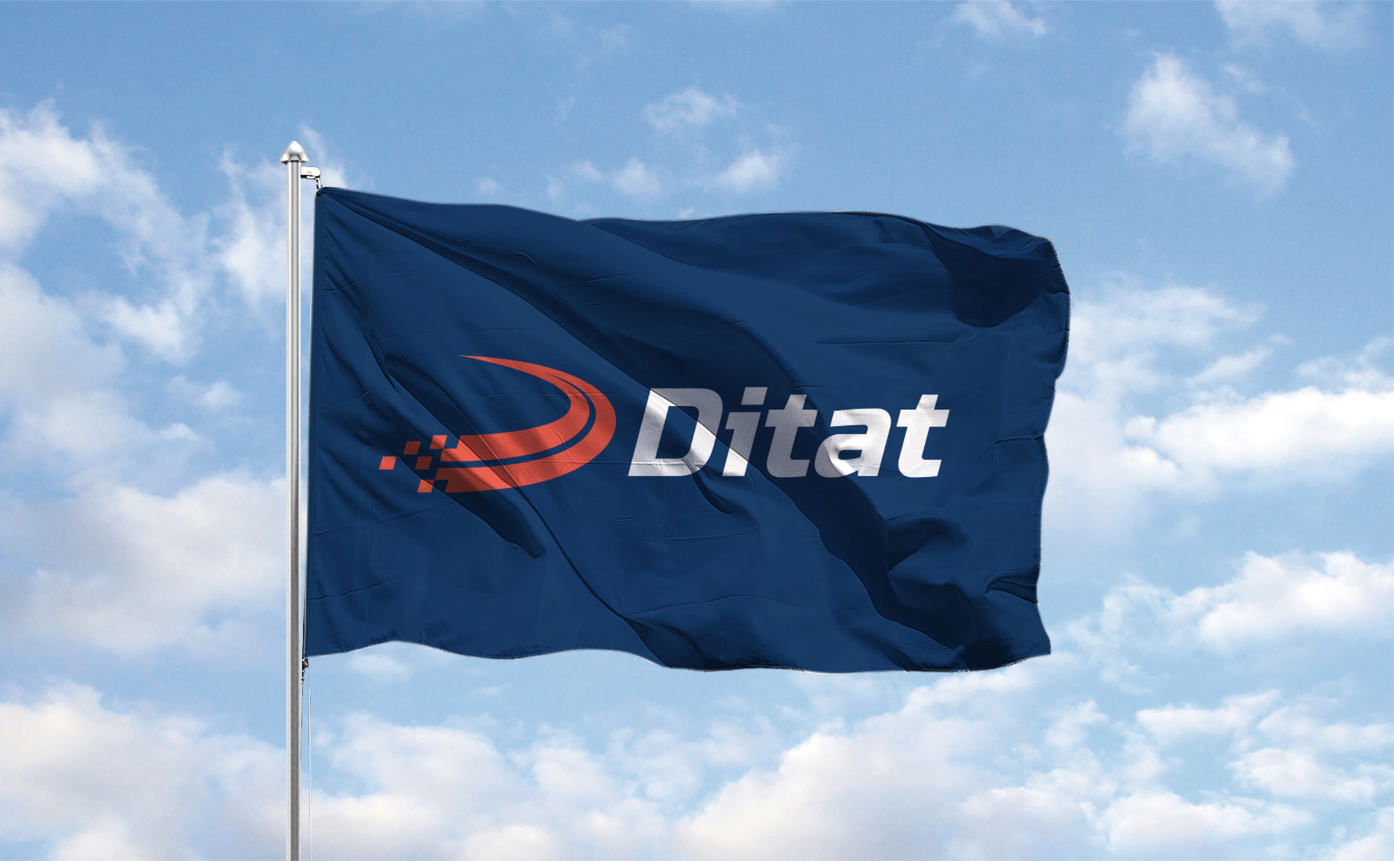 Ditat branding flag design