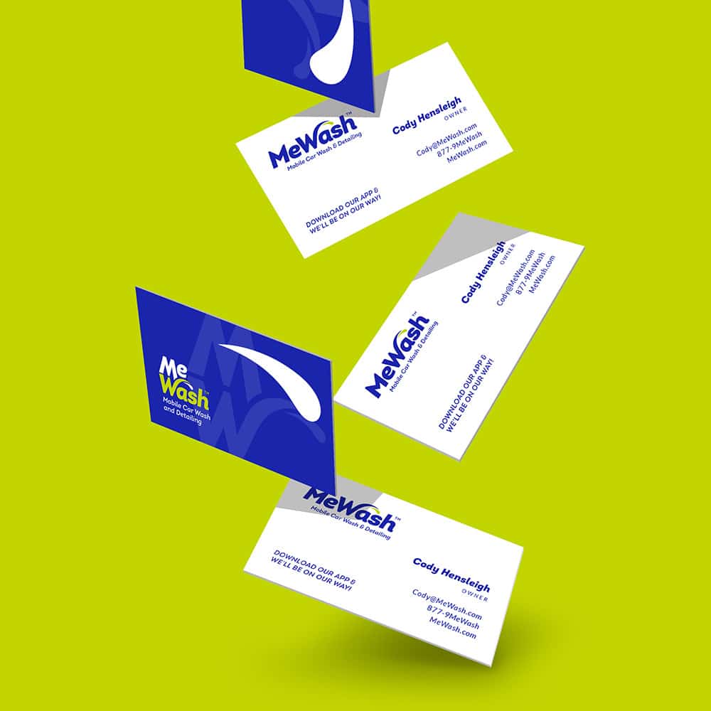 MeWash business card design