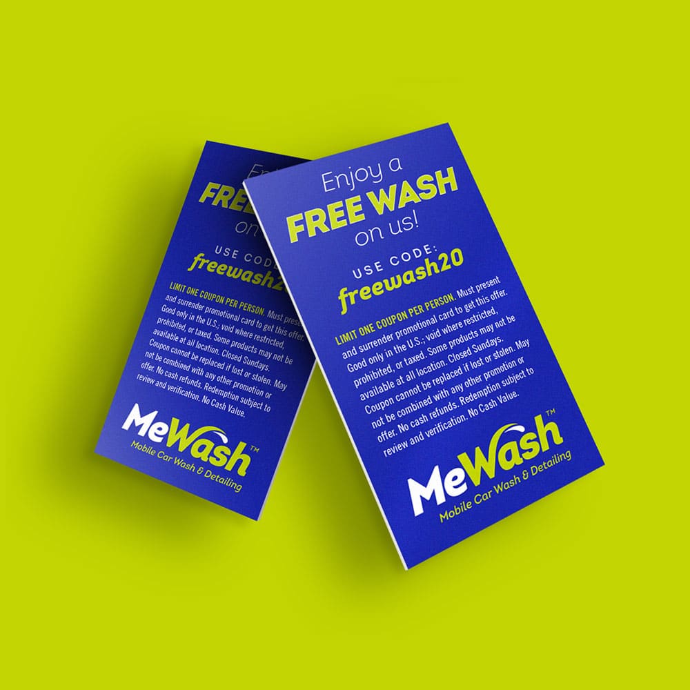 MeWash coupons design