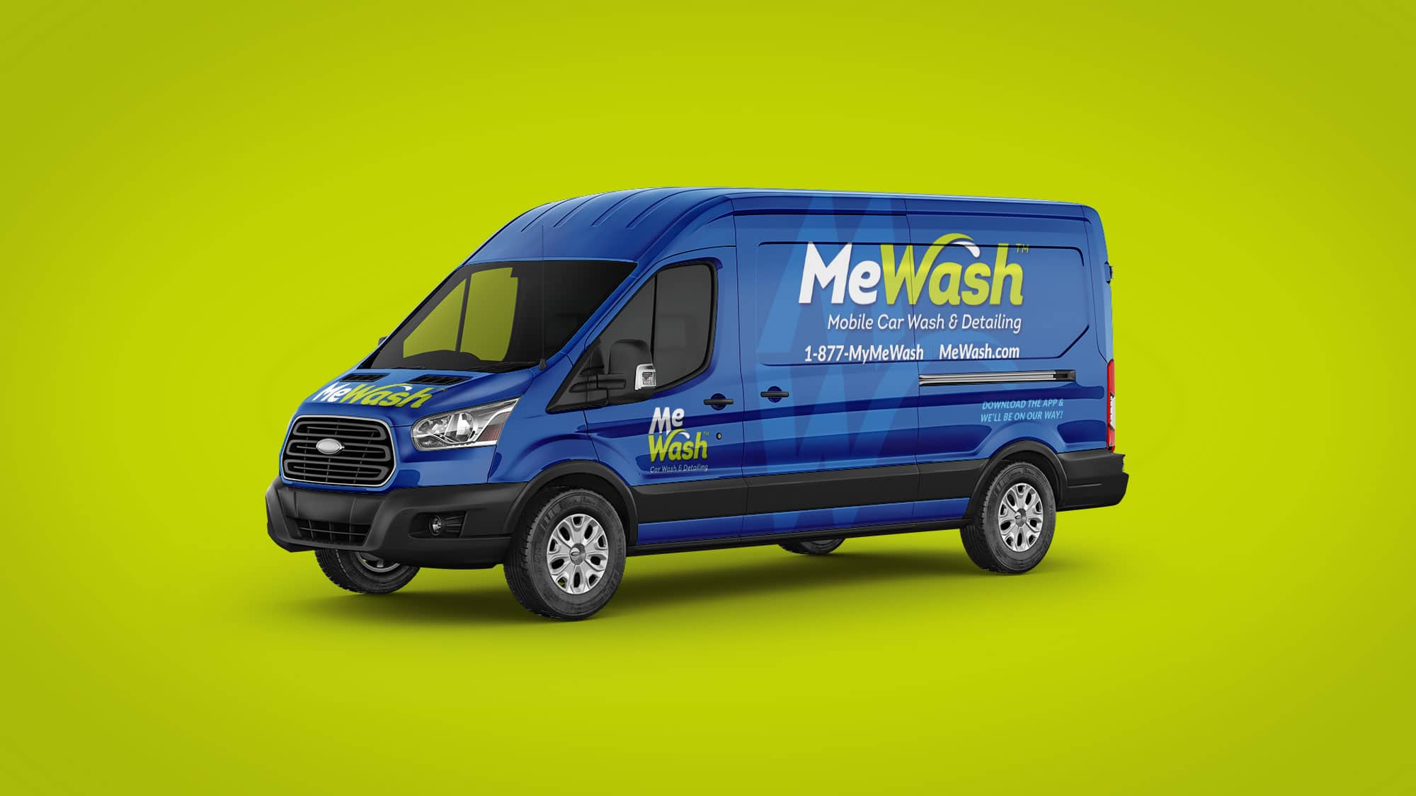 MeWash vehicle wrap design