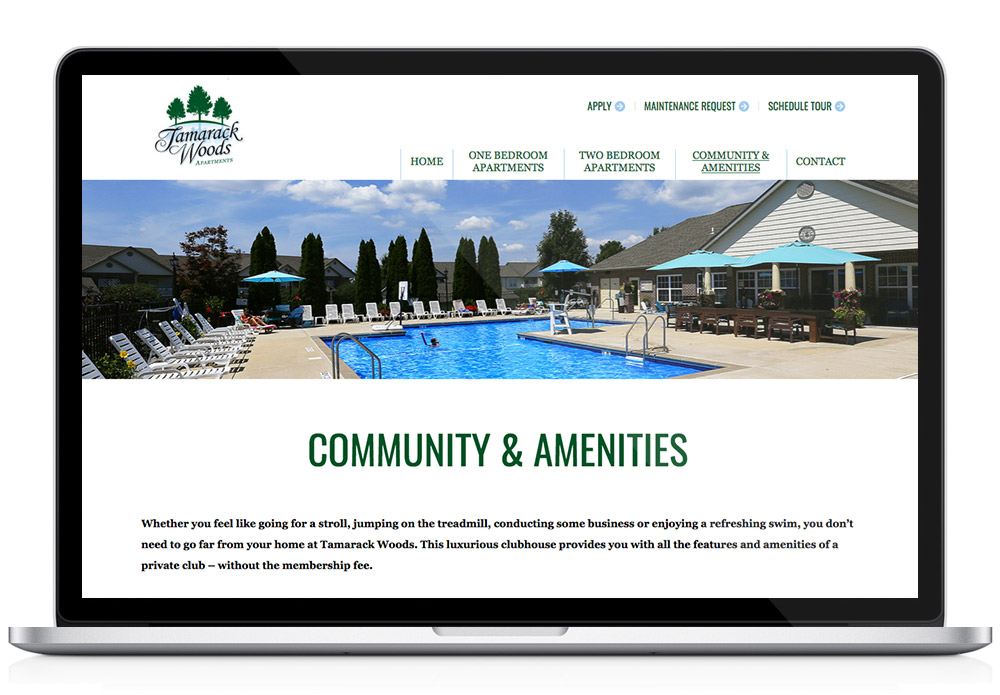 Tamarack website design