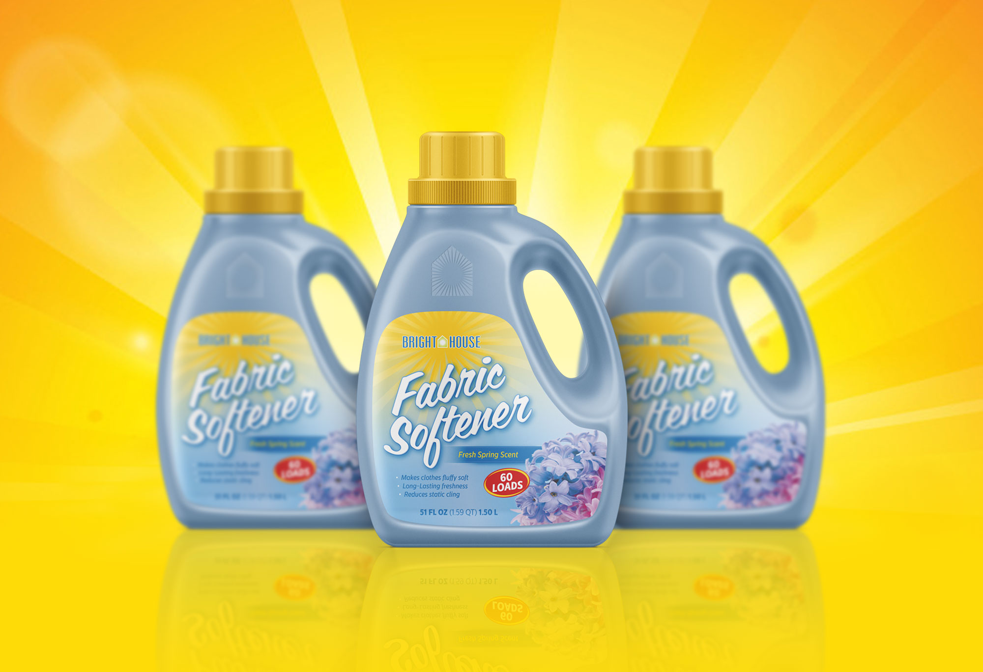 Bright House fabric softener packaging