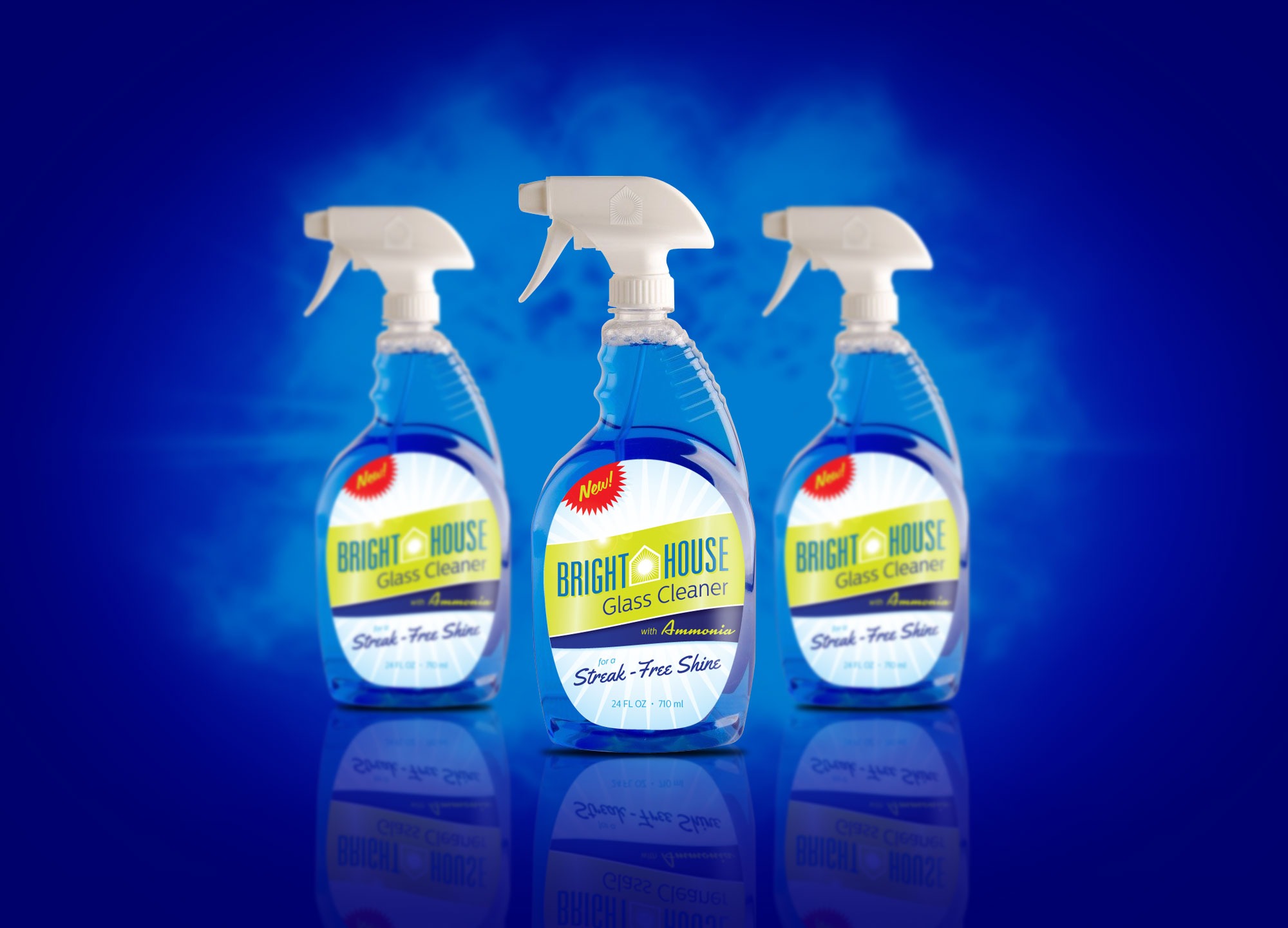 Bright House Glass Cleaner packaging