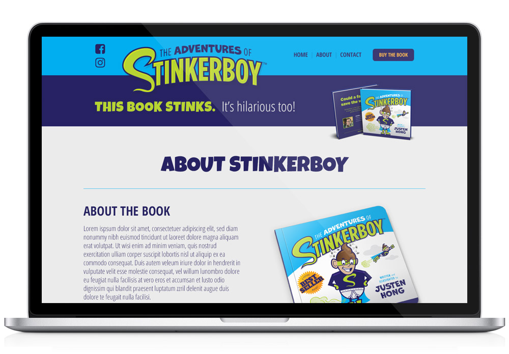 Stinkerboy template web page