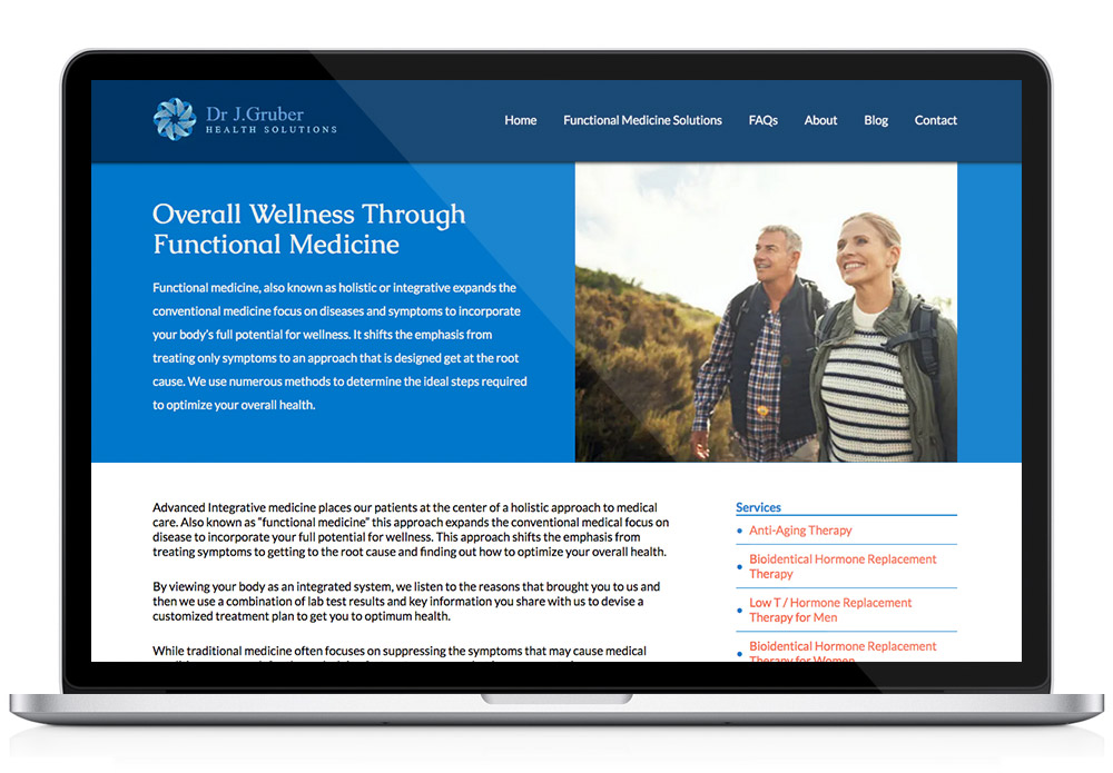 functional medicine WordPress website