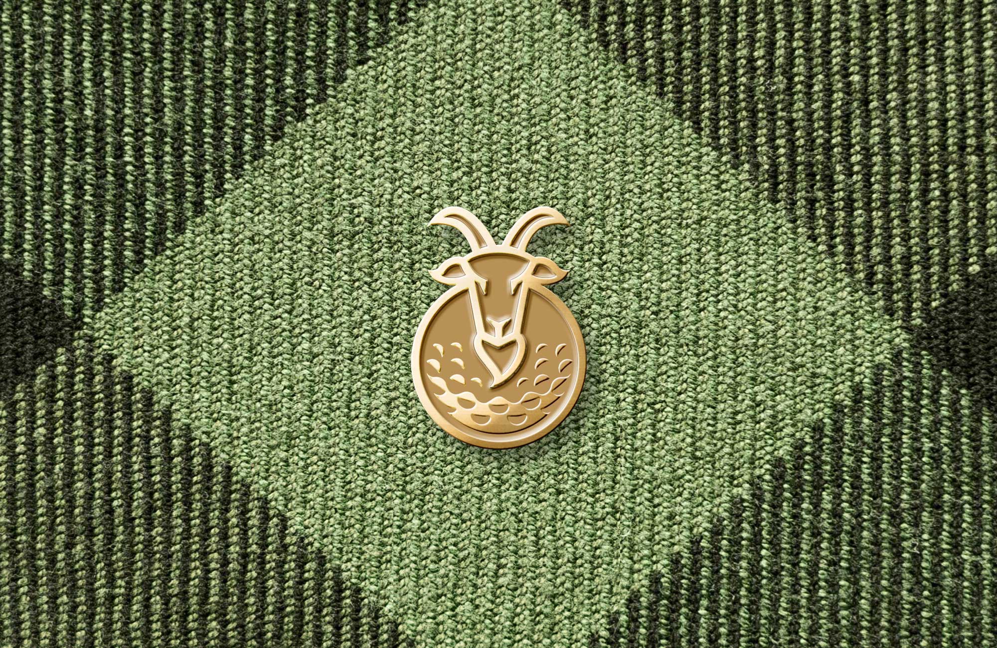 goat enamel pin design