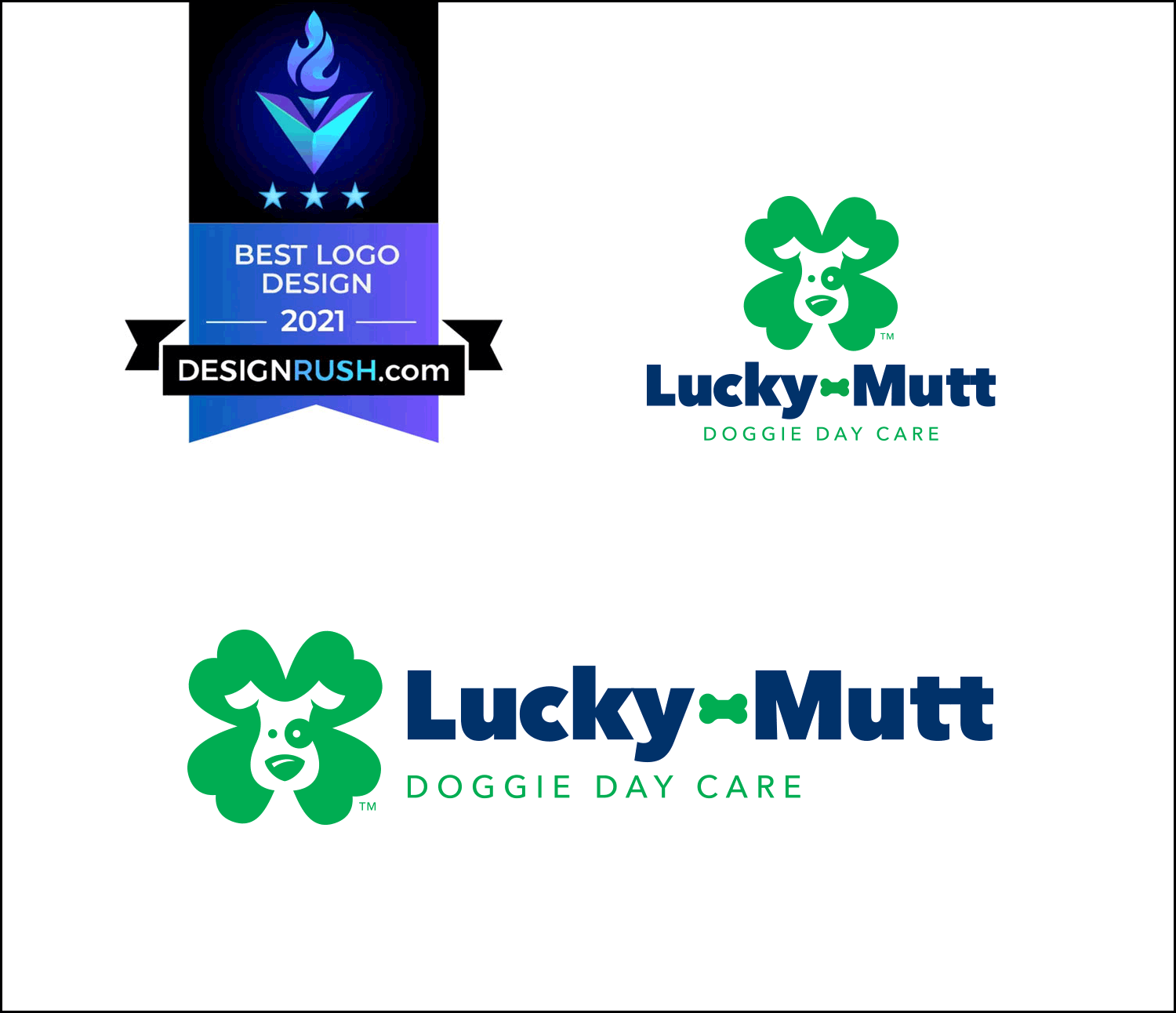 Lucky Mutt award-winning logo design