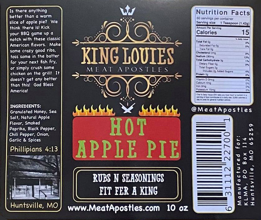 King Lou label design before